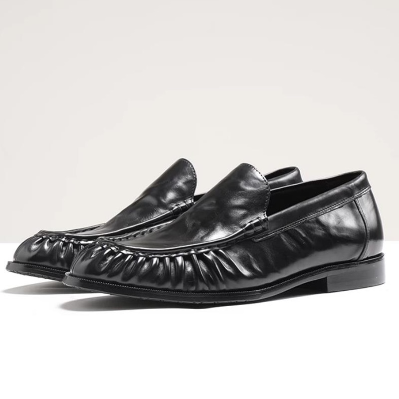 Men'S Shoes Grip - Мужские мягкие кожаные лоферы-слипоны с верхом