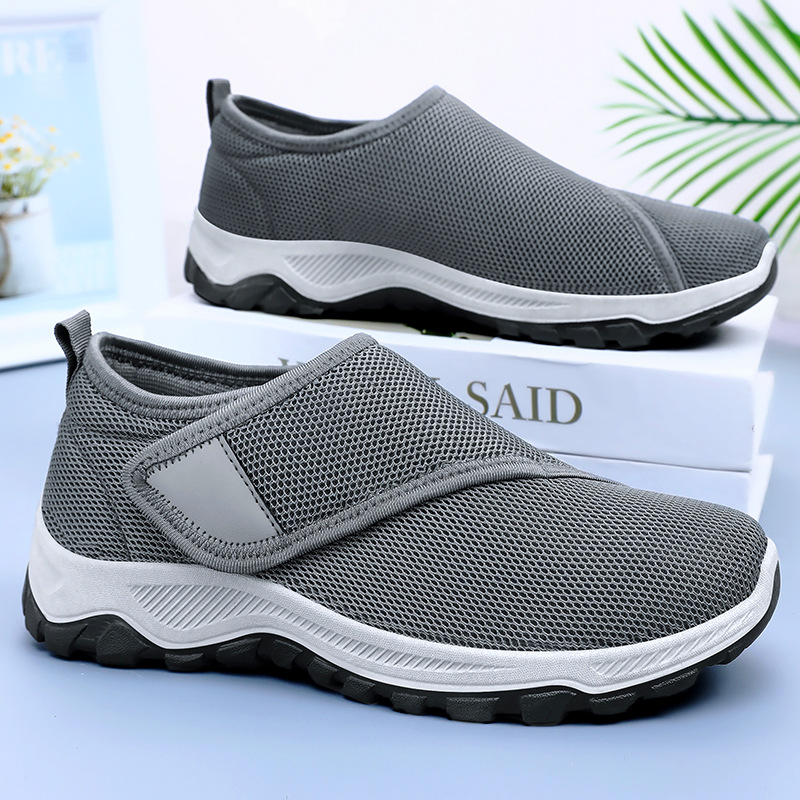 Men Shoes Velcro - Новые летние мужские сетчатые кроссовки 2026