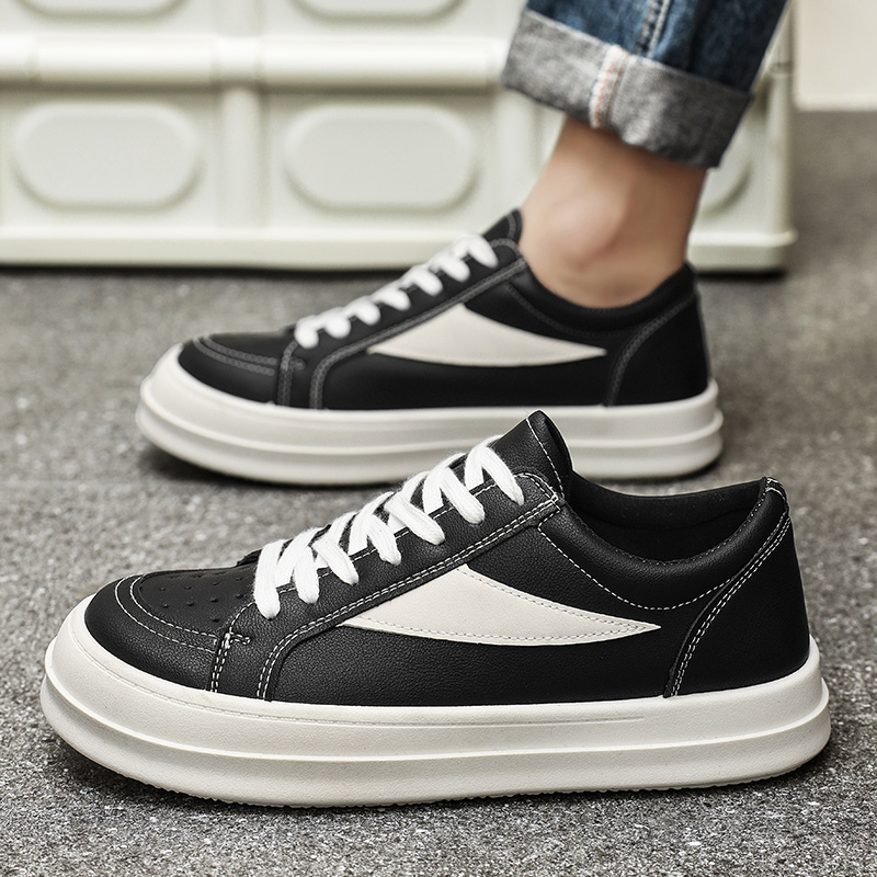Men'S Shoes Grip - Однотонные мужские низкие повседневные кеды для