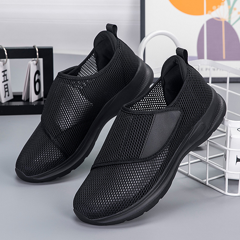 Men Shoes Velcro - Мужские летние дышащие сетчатые спортивные туфли