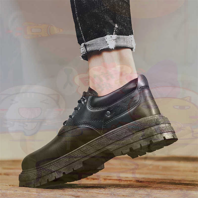 Men'S Shoes Different Types - Темные модные кроссовки из натуральной кожи,