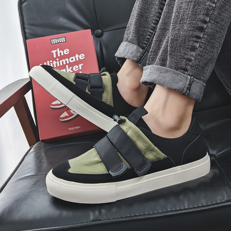 Men Shoes Velcro - Мужская классическая парусиновая обувь для ленивых,