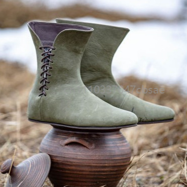 Men'S Shoes Louis Vuitton - Мужские ретро-средневековые ботинки из искусственной кожи,