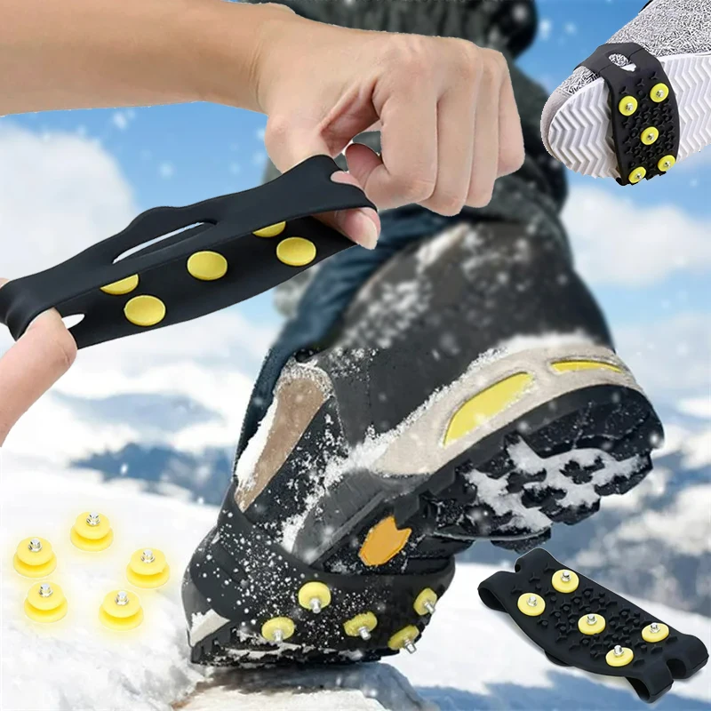 Men'S Shoes Grip - 1 пара 5-зубьев, снежный ледяной коготь,