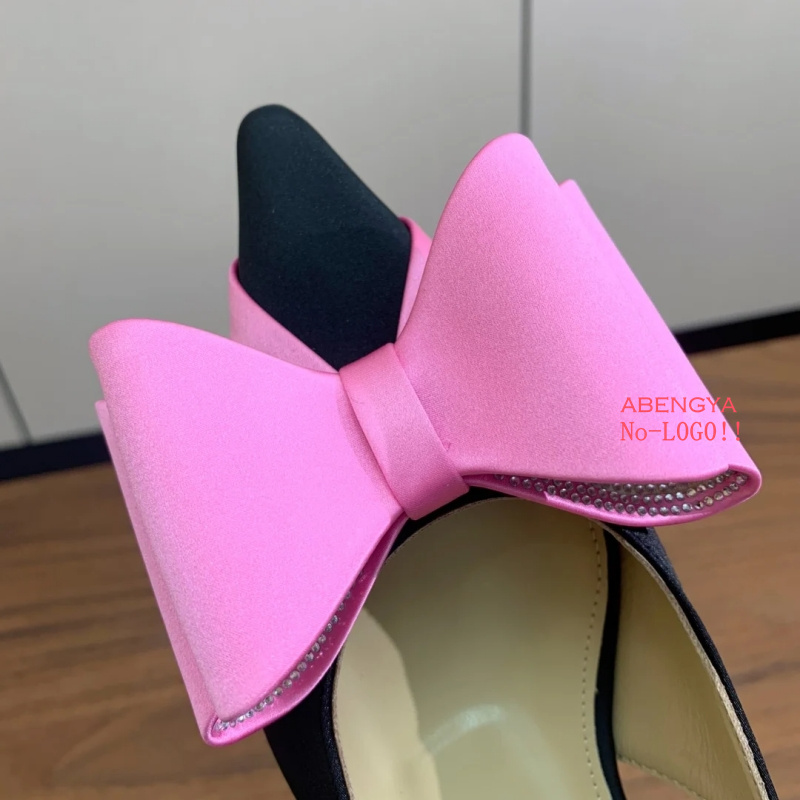 Dress Shoe Pointed - Дизайнерские пикантные шелковые розовые туфли на