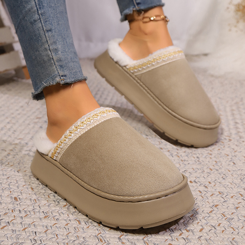 Men'S Shoes Grip - Домашние тапочки, женские зимние теплые плюшевые