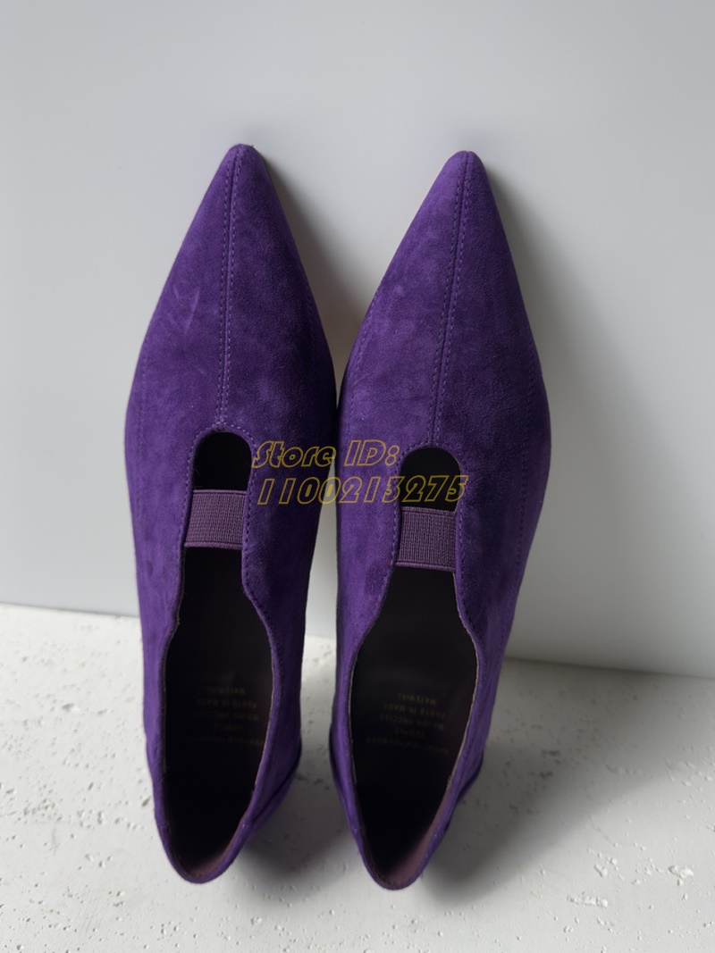 Фиолетовые замшевые туфли-лодо – обзор и цена Dress Shoe Pointed