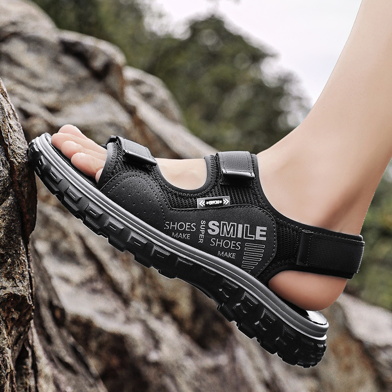 Мужские летние сандалии 2026 г – обзор и цена Men Shoes Velcro