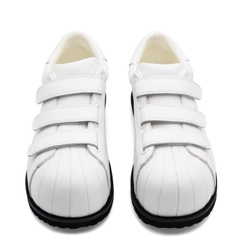 Мужские кожаные кеды с закрыты – обзор и цена Men Shoes Velcro
