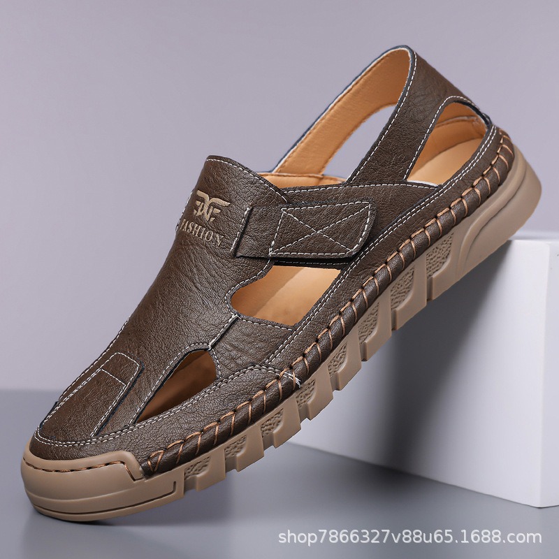 Мужские летние сандалии с перф – обзор и цена Men Shoes Velcro